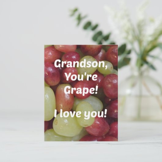 Für Grandson Postkarte (Stehend Vorderseite)