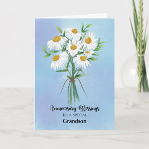 Für Grandson Wedding Jubiläumsblessings Bouquet Karte
