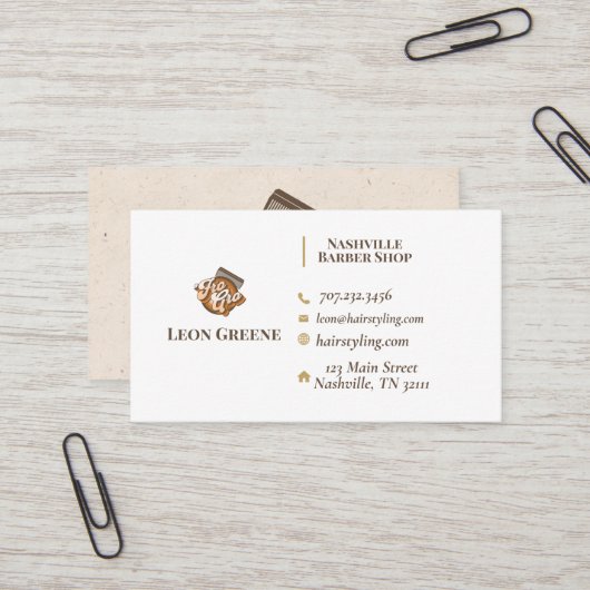 Für Gro Barber Shop Visitenkarte (Vorderseite/Rückseite Beispiel)