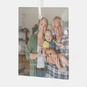 Für Großeltern befördert | Festgestelltes Foto Ornament Aus Glas (Vorderseite links)