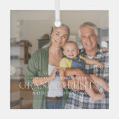Für Großeltern befördert | Festgestelltes Foto Ornament Aus Glas (Vorderseite)