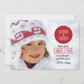 Für Großeltern bei Weihnachten Custom Foto Cards (Vorderseite)
