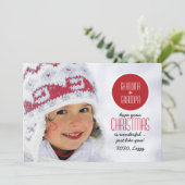 Für Großeltern bei Weihnachten Custom Foto Cards (Stehend Vorderseite)