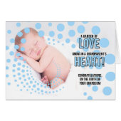 für Großeltern zur Geburt eines Grandson Blue (Vorderseite (Horizontal))