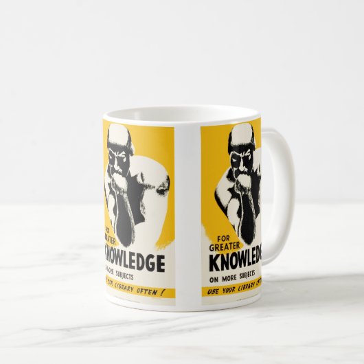 Für größeres Wissen Kaffeetasse (VorderseiteRechts)