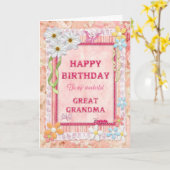 Für Großes Oma, Kunsthandwerkskarte Karte (Gelbe Blume)