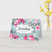 Für Großmutter am Muttertag. Vintage Rose Karte (Gelbe Blume)