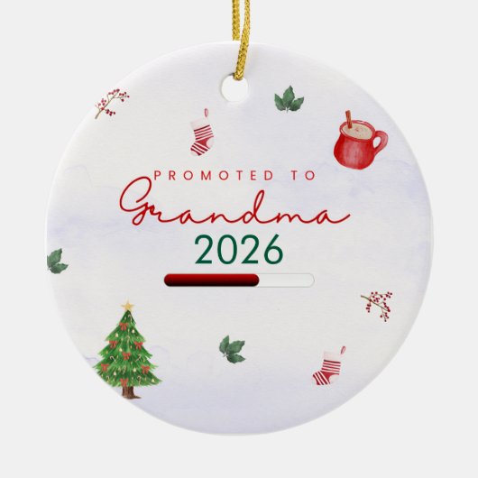 Für Großmutter befördert Keramik Ornament (Vorne)