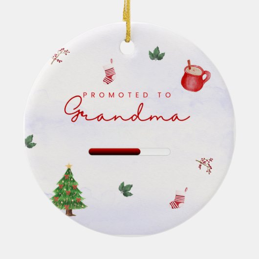 Für Großmutter befördert Keramik Ornament (Hinten)