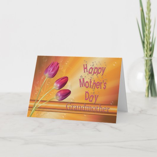 Für Großmutter, Muttertag, Tulpen Karte (Vorderseite)
