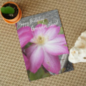Für Großmutter Pink Clematis Blumengeburt Karte