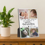 Für Großopfer 4 befördert FotoCollage Fotoplatte<br><div class="desc">Foto Collage Plakette mit "Nur die besten Grandpas werden zu großen Opa gefördert" Typografie . Macht ein perfektes Geschenk für Ihren Lieblings-Großvater für Vatertag,  Großelterntag,  Geburtstag. Personalisieren Sie mit uns Liebe Ihrer Nachricht und Enkel Namen.</div>