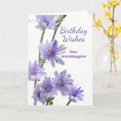 Für Großtochter Birthday Chicory Blume Karte (Gelbe Blume)