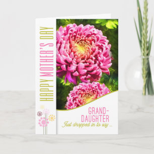 für Großtochter Muttertag Rosa Dahlia Garden Karte