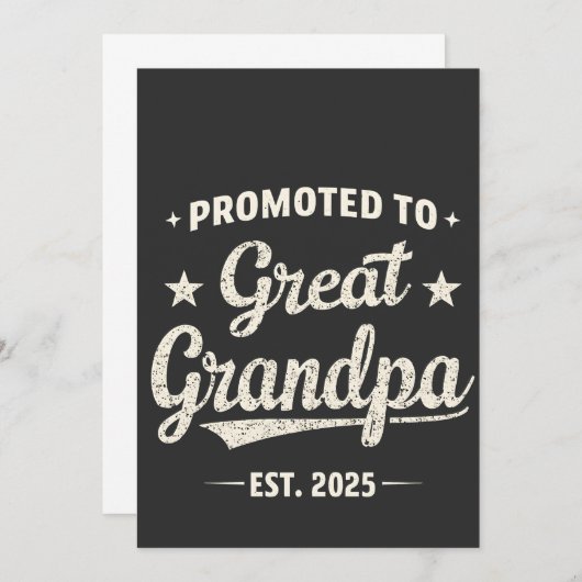 Für Großvater 2025 Familiengeschenk Dankeskarte (Vorne/Hinten)