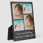 Für Großvater 4 Foto befördert rustikale Halbpensi Fotoplatte (Seite)