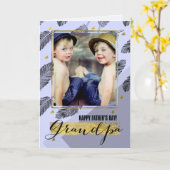 Für Großvater am Vatertag individuelle Fotokarten Karte (Gelbe Blume)