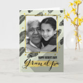 Für Großvater am Vatertag individuelle Fotokarten Karte (Gelbe Blume)