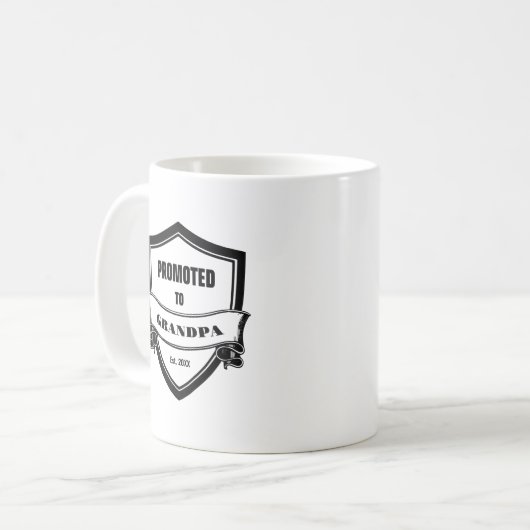 Für Großvater befördert Kaffeetasse (Vorderseite Links)