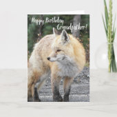 Für Großvater Red Fox Foto Geburtstag Karte (Vorderseite)