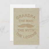 Für Großvater simuliertes Papier Dankeskarte (Vorne/Hinten)