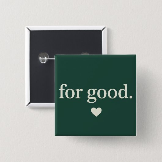 Für gute minimalistische positive Zitataesthetik Button (Vorne & Hinten)