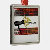 Für Haarstylist-Abstrakte blühende Blume Trockner Silbernes Ornament (Rechts)