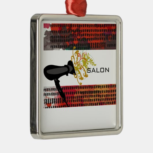 Für Haarstylist-Abstrakte blühende Blume Trockner Silbernes Ornament (Rechts)