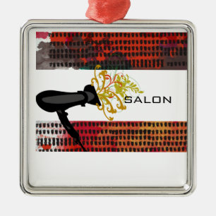 Für Haarstylist-Abstrakte blühende Blume Trockner Silbernes Ornament