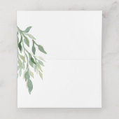 Für handgeschriebene Blank-Eukalyptus-Hochzeit Platzkarte (Innenseite Aufgefaltet)