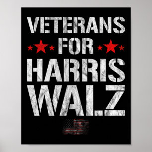 Für Harris 2024 Kamala Harris Tim Wazheimer Veter Poster