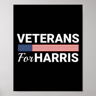 Für Harris 2024 - Militärveteranen Kamala Harris 1 Poster