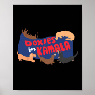 Für Harris Vote Kamala Harris zum Präsidenten Dog Poster