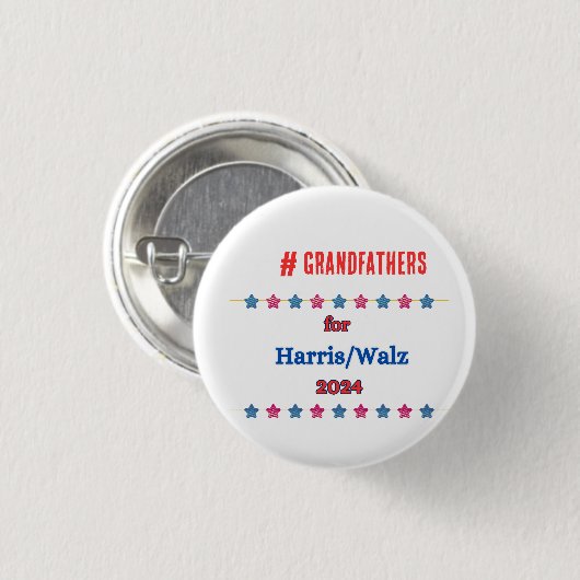 Für Harris Walz 2024 Wahlen Personalisiert Button (Vorne & Hinten)