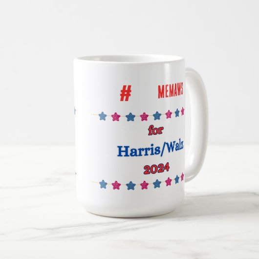 Für Harris Walz 2024 Wahlen Personalisiert Kaffeetasse (VorderseiteRechts)