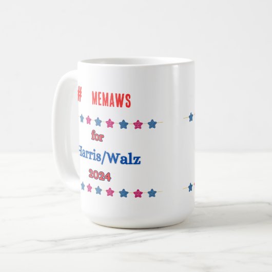 Für Harris Walz 2024 Wahlen Personalisiert Kaffeetasse (Vorderseite Links)