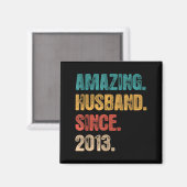 Für Hemd 12. Hochzeitstag Ihm Ehemann Magnet (Vorderseite/Rückseite)