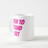 Für herausragend geborene Mädchen-Zitate Kaffeetasse (Vorderseite Links)