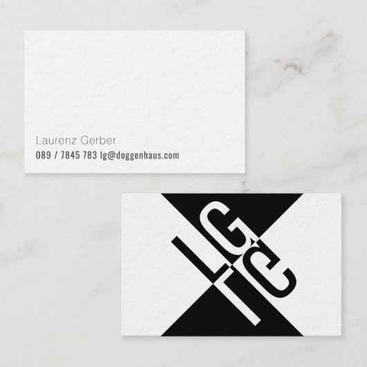 Für Herren mit Anspruch und Schwarzen Ideen Visitenkarte (Vorne/Hinten)