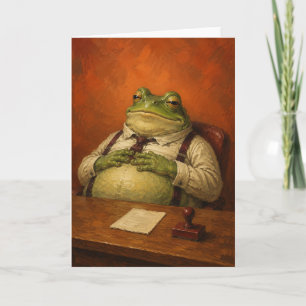 Für heute erledigt - Lustiger Büro-Frosch Karte