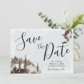 für Hochzeit mit Raven und Mond Einladung (Stehend Vorderseite)