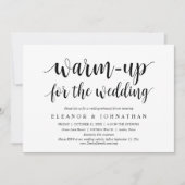 Für Hochzeiten, Probe und Abendessen Party wärmer Einladung (Vorderseite)