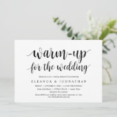 Für Hochzeiten, Probe und Abendessen Party wärmer Einladung (Stehend Vorderseite)