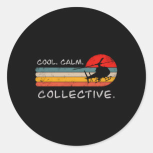 für Hubschrauberpiloten Runder Aufkleber