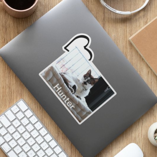 Für Hunde Katzenherz angepasste Fotovorlage Aufkleber