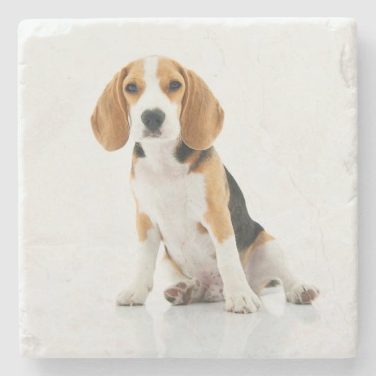 Für Hunde über benutzerdefiniertes Foto Steinuntersetzer (Vorderseite)