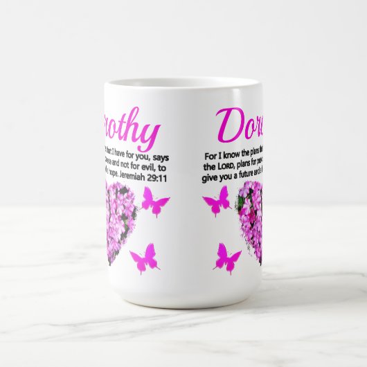 FÜR ICH KENNE DEN PLAN PERSONALISIERT JEREMIAH 29: KAFFEETASSE (Mittel)