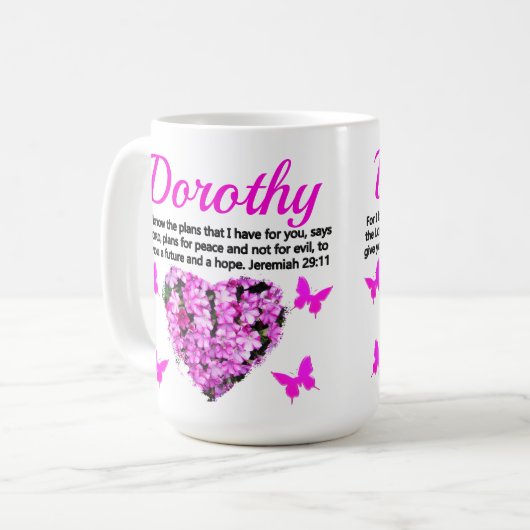 FÜR ICH KENNE DEN PLAN PERSONALISIERT JEREMIAH 29: KAFFEETASSE (Vorderseite Links)