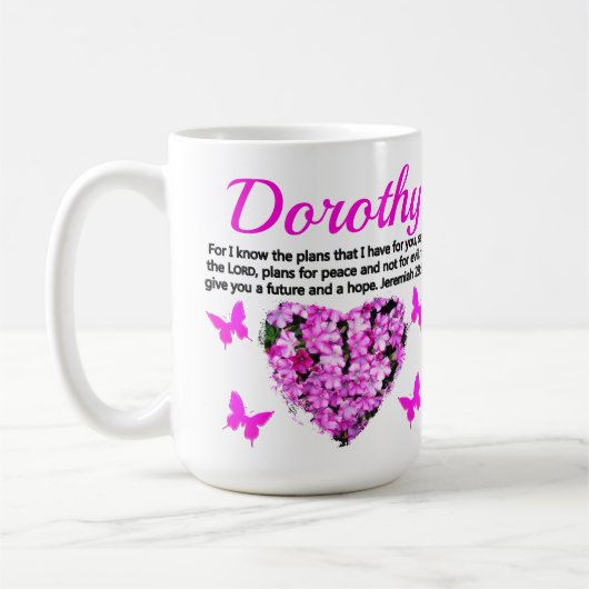 FÜR ICH KENNE DEN PLAN PERSONALISIERT JEREMIAH 29: KAFFEETASSE (Links)