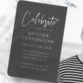 Für Ihm Feier des Lebens Modernes einfaches Foto Einladung